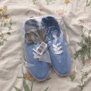 Sky blue sneakers